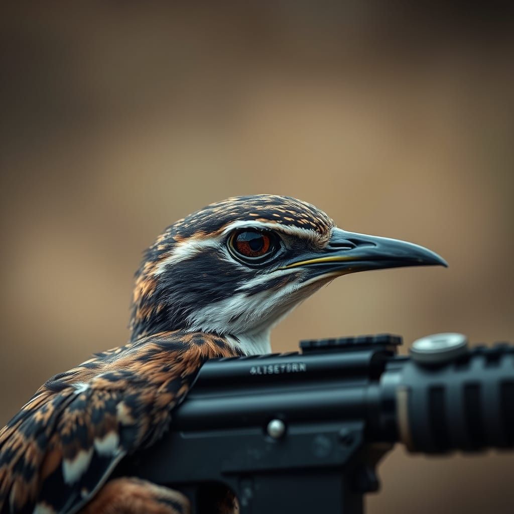 Hyperrealistic Wildlife Portrait in High Contrast