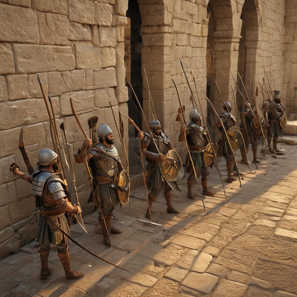Syrian Archers in Ancient Armor: 3D Art