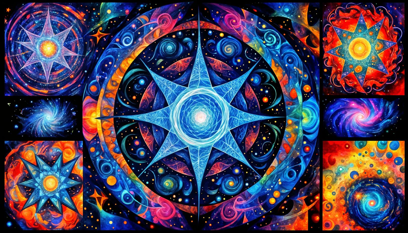 Cosmic Vortex of Creation in Vibrant Iridescent Hues