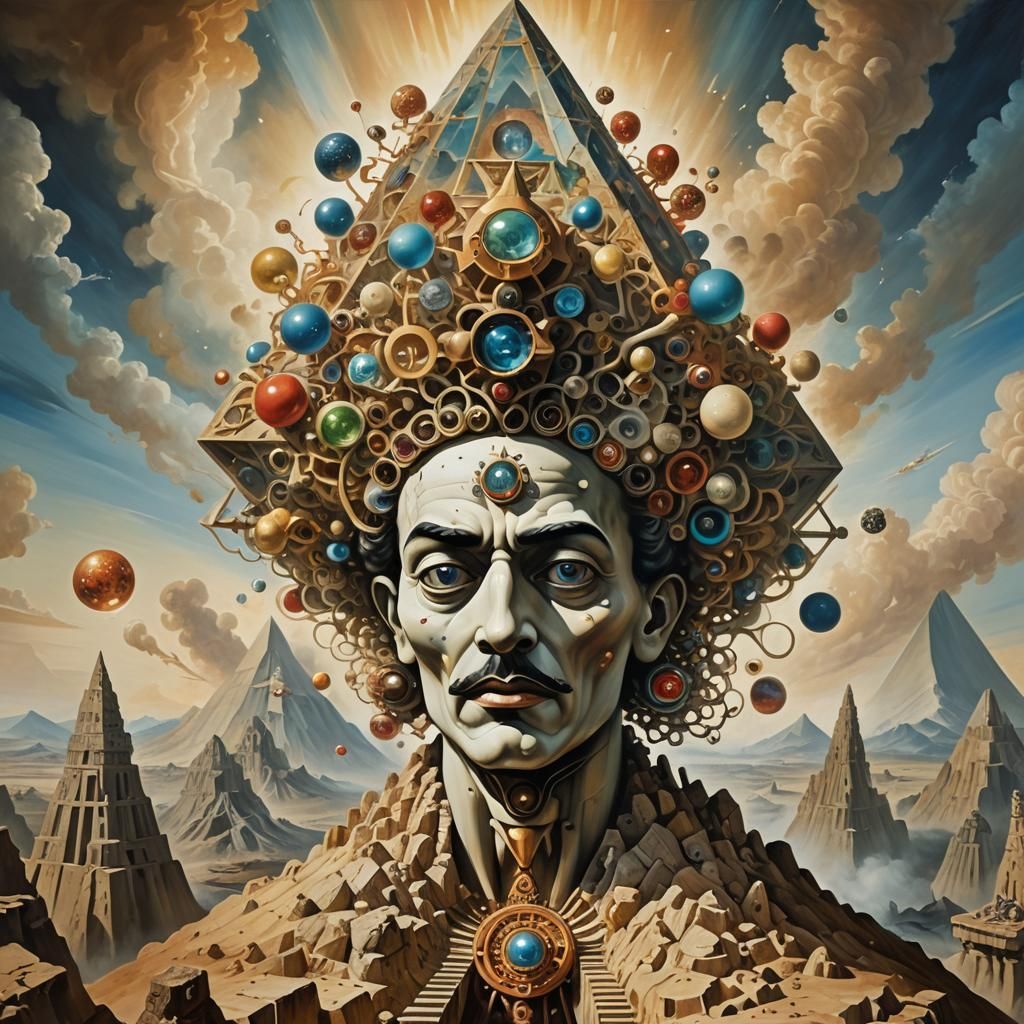 Surreal Deva on Rollercoaster with Atomic Pyramid