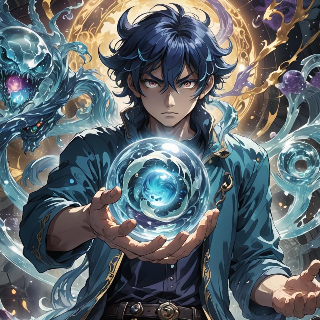 Demonic Monster Forming in Glowing Glass Marble