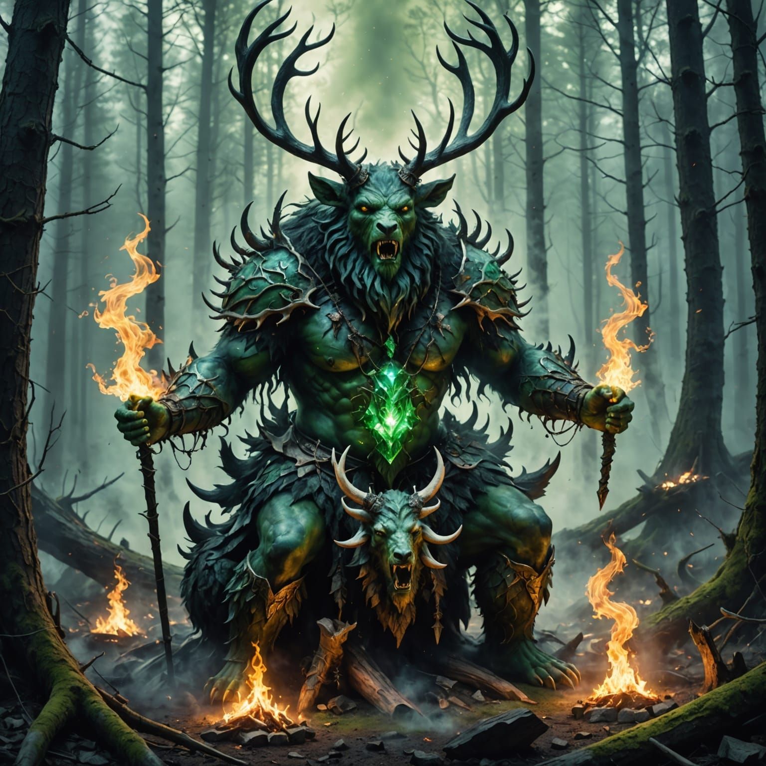 Nordic Demon God Reigns in Dark Epic Woods