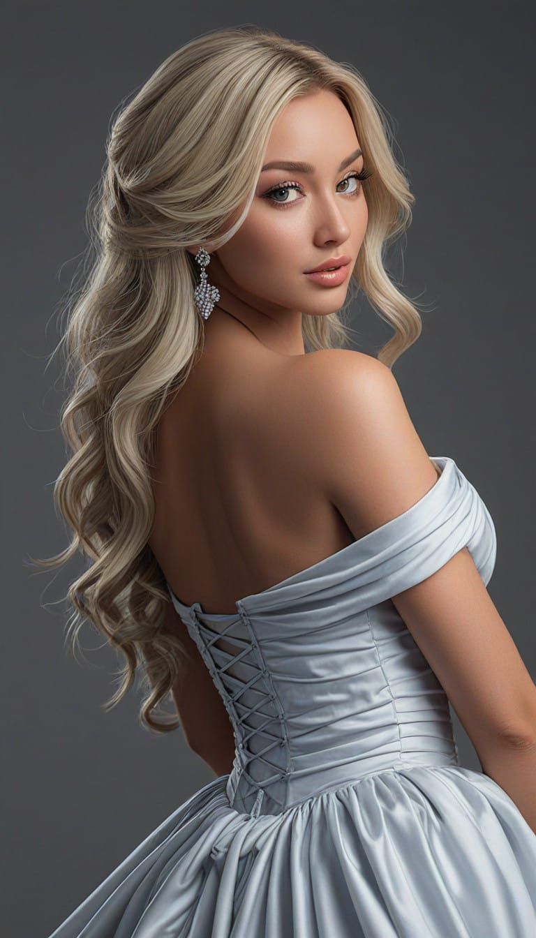 Elegant Goddess in Evening Gown, Artgerm Style