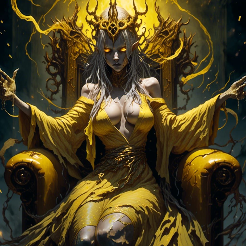 Eldritch Goddess Hastur in Yellow Robe