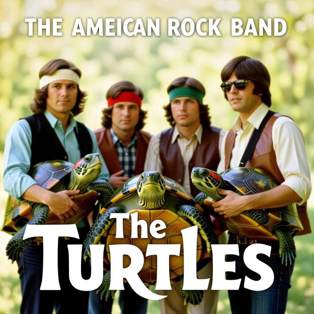 The Turtles: 1960s Rock Band Poster