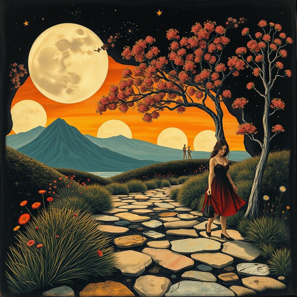 Eerie Nature Photography in Sgraffito Style