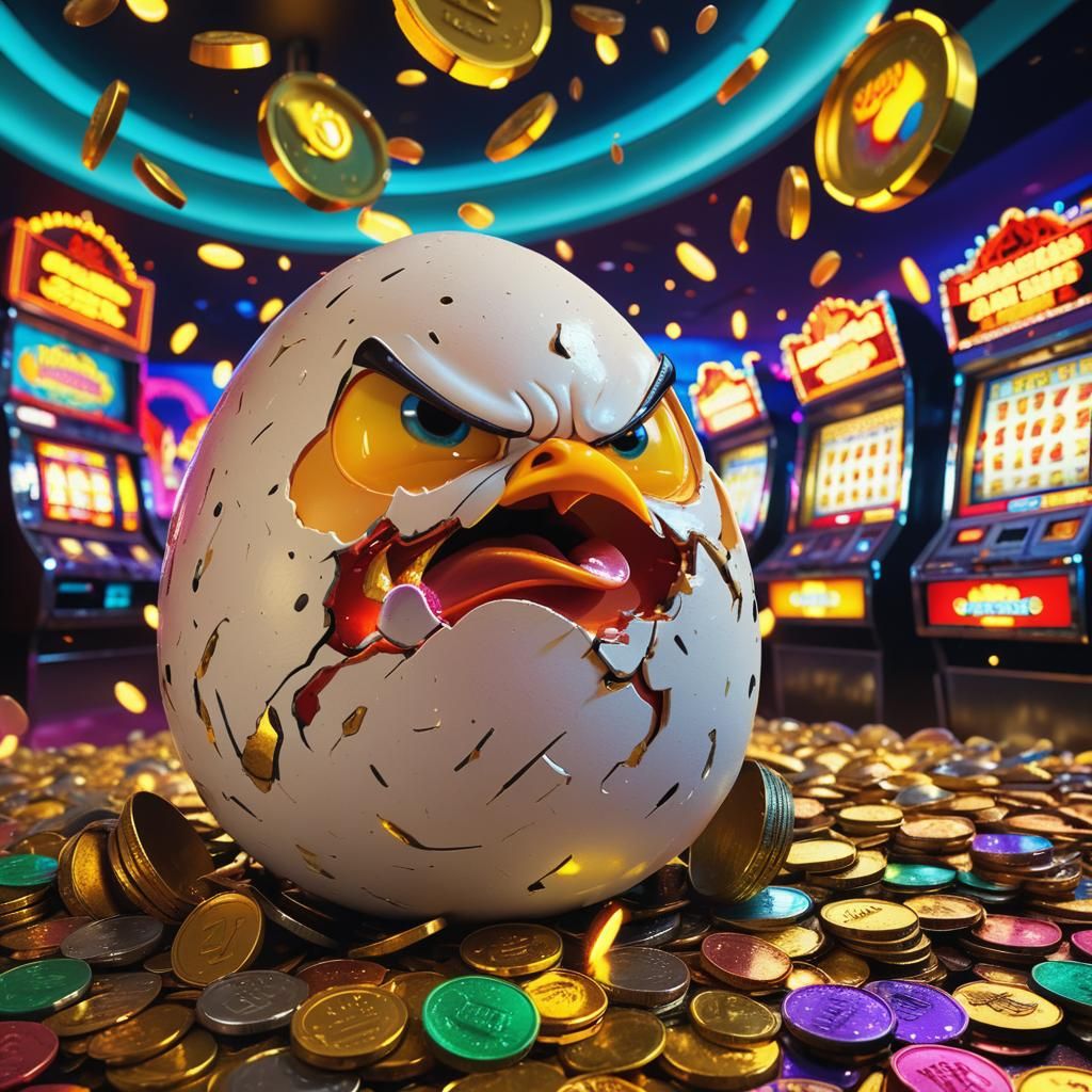 Angry Egg in Las Vegas Coin Storm: Cinematic Still