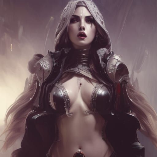 Lady Death Cinematic Action Scene in Hyperdetailed Style