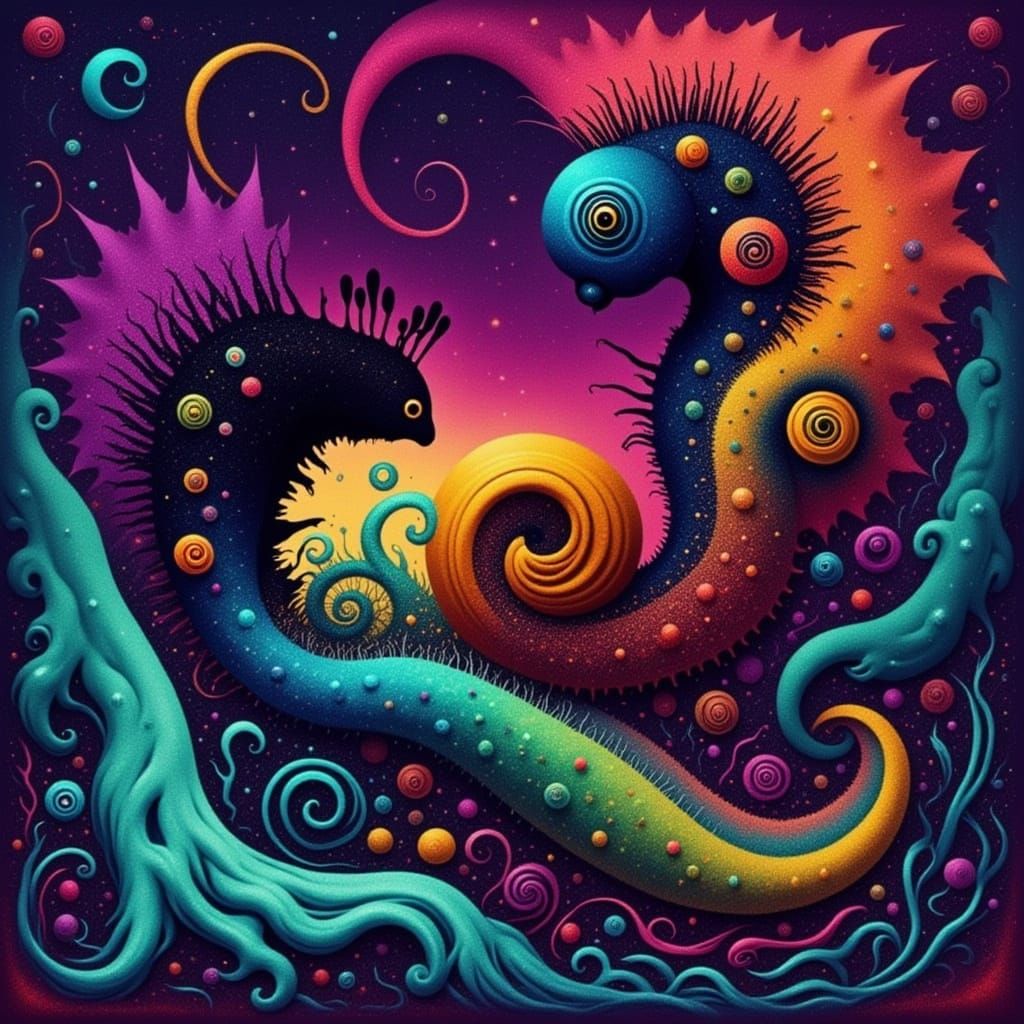 Glittering Iridescent AI Image