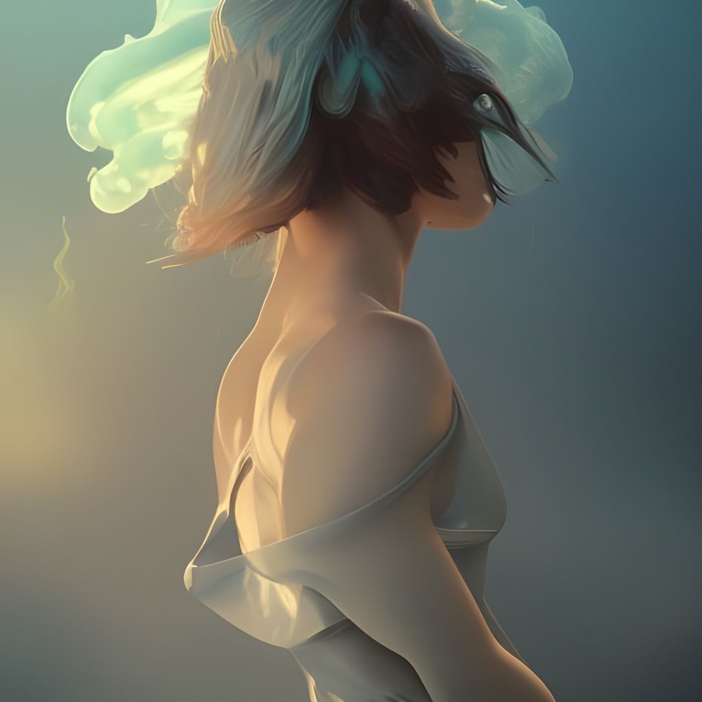 Cannabis Vapor Portrait in Hyperdetailed Style