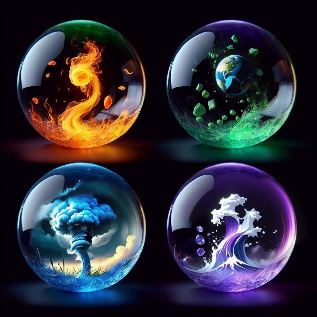 Elemental Orbs: Fire, Earth Wind and Water