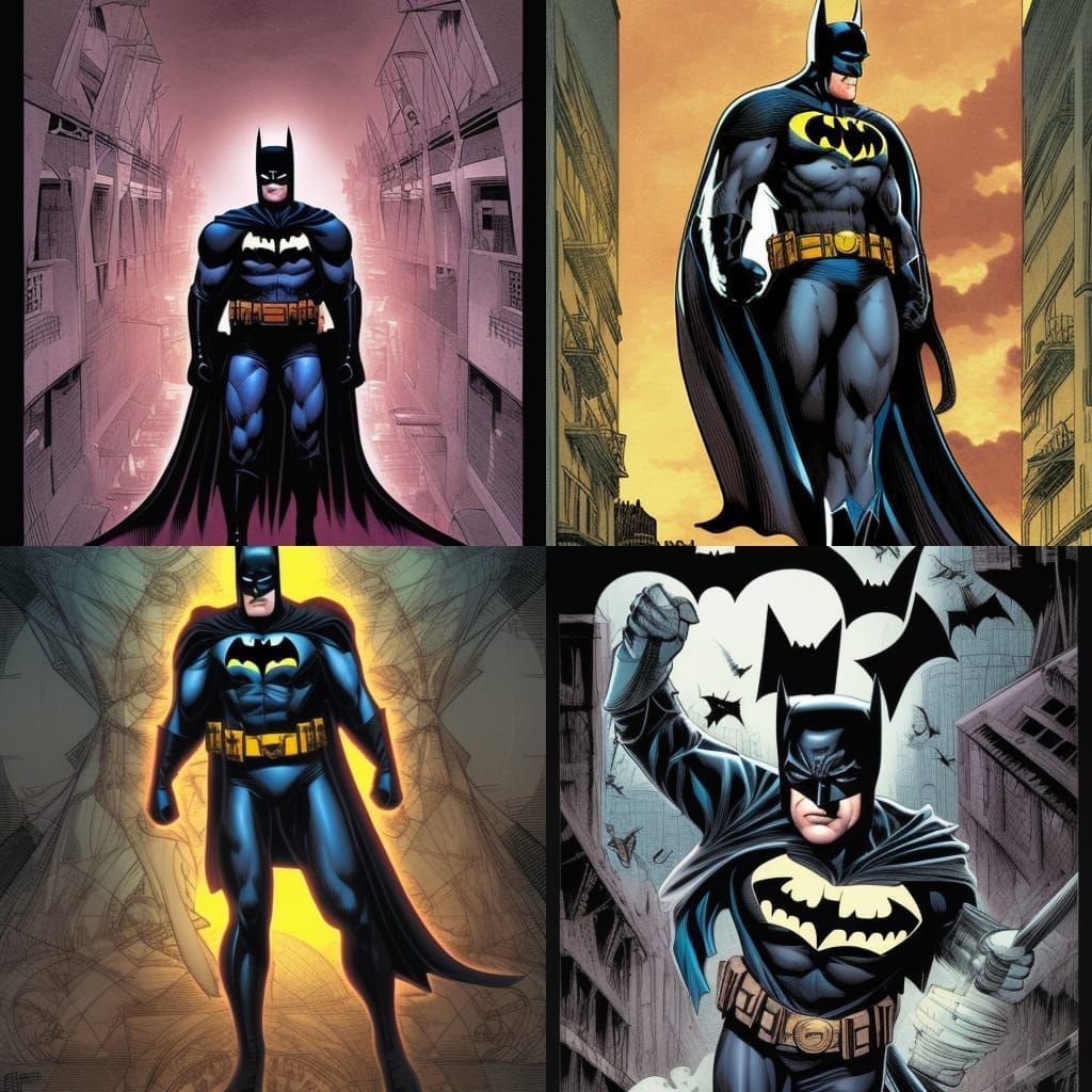 Batman in 1850s Comic Book Style