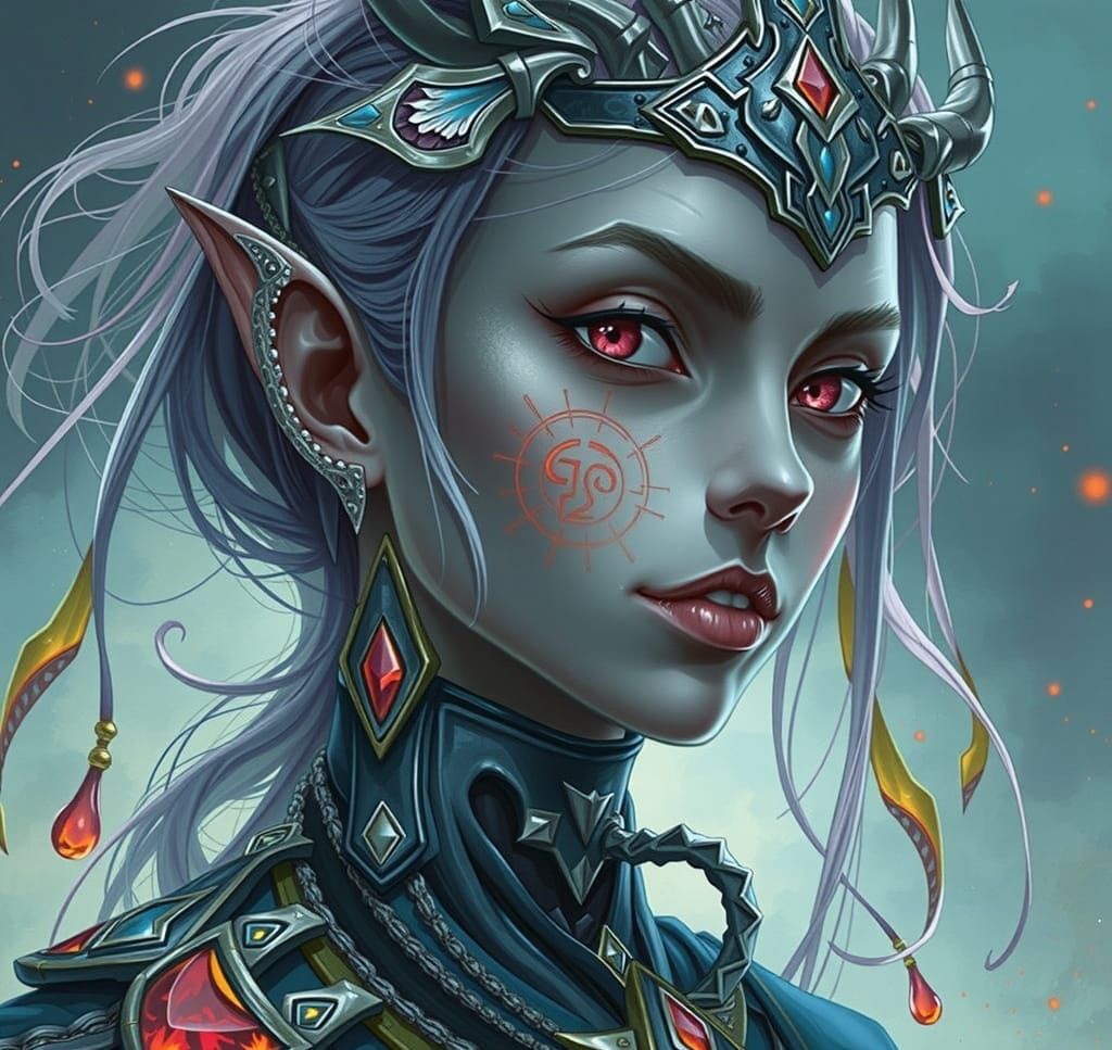 Alluring Drow Elf Portrait