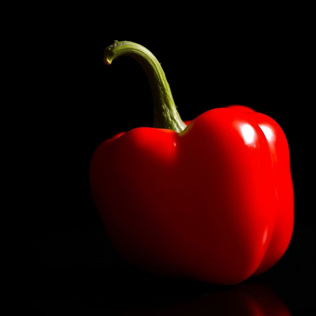 Vibrant Red Chilli in Dramatic Lighting