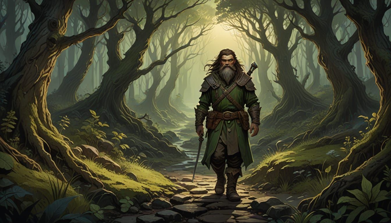 Surreal Korred Emerges from Dark, Mystical Woods in Impressi...