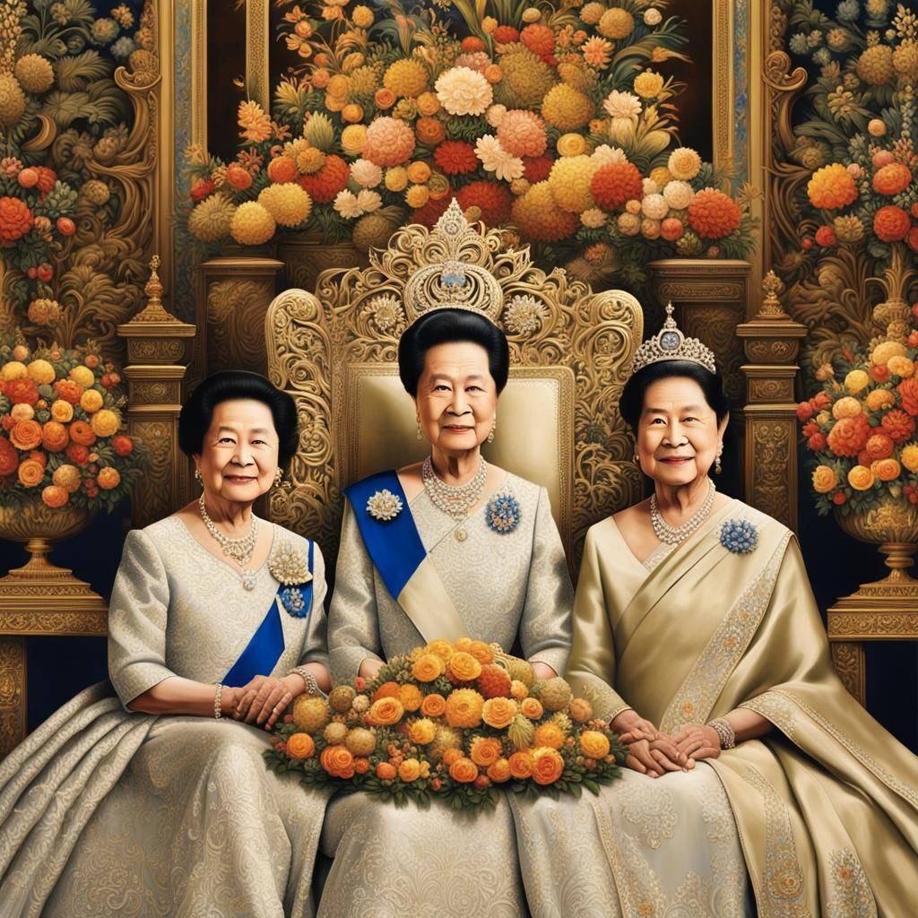 Majestic Portrait of a Royal Family