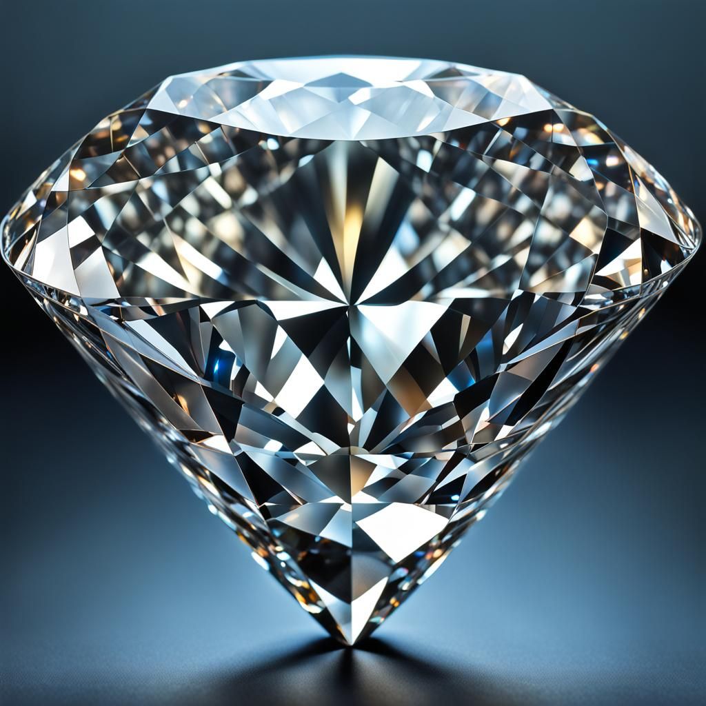 Hyperrealistic Cut Diamond in Display Case