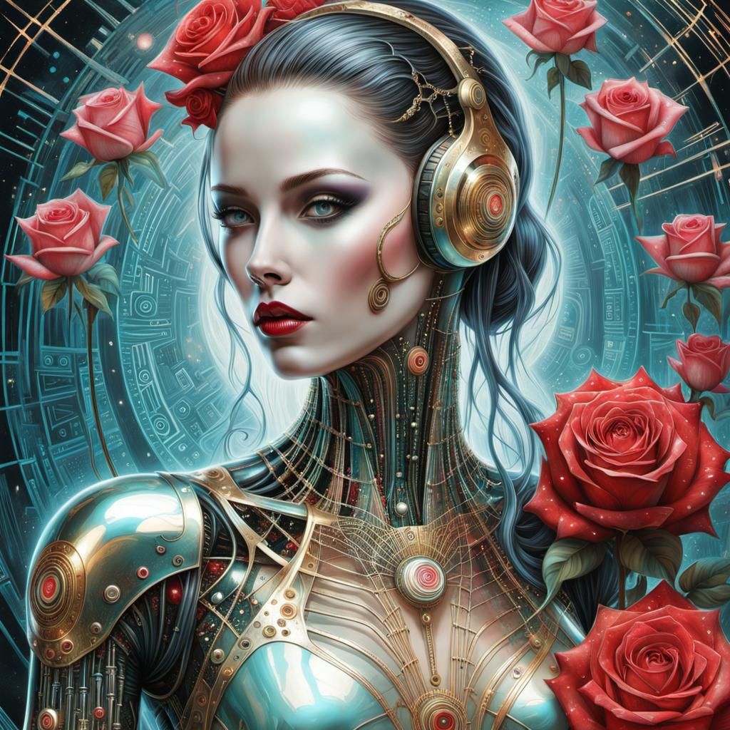 State-Of-The-Art Metal Bionic AI Cyborg ❤️🤖💫