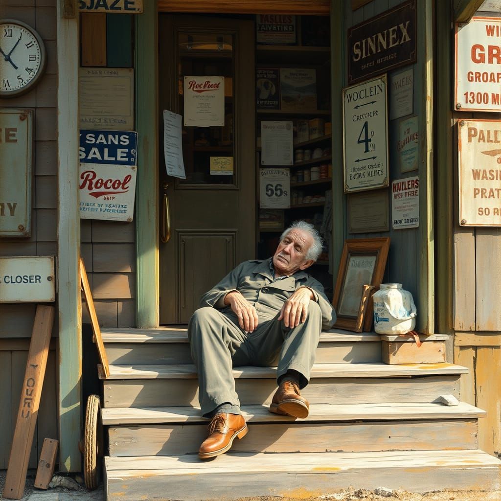 Weary Grocer Jack Takes a Rare Day of Rest