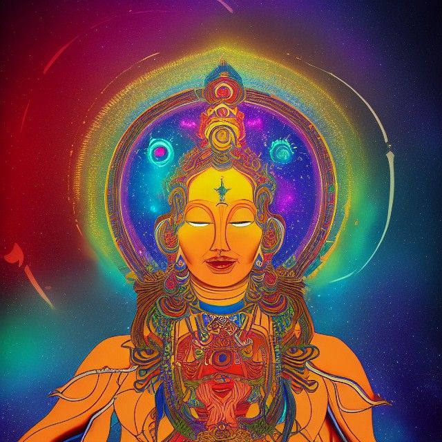 Holographic Vajrayana Practitioner by Amaringo