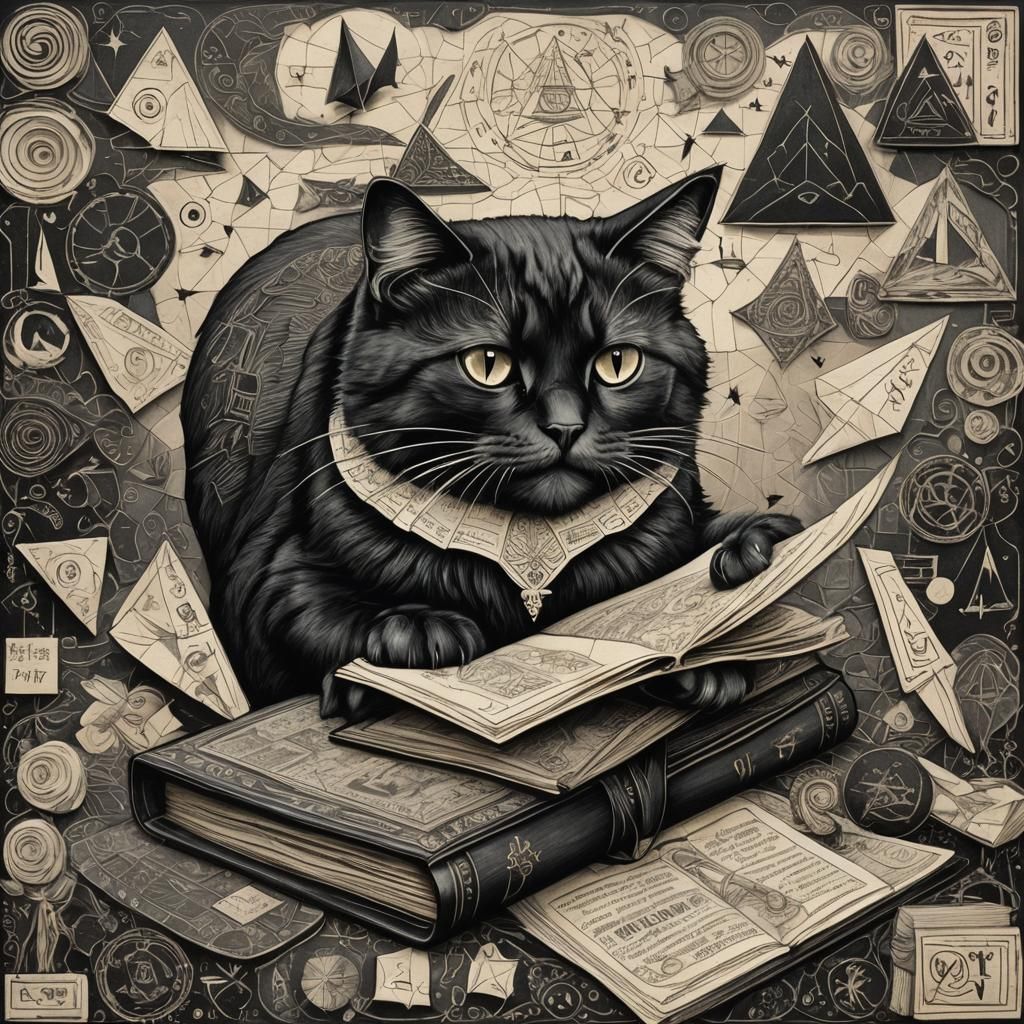 Wizard's Spellbook in Charcoal Sketch Style