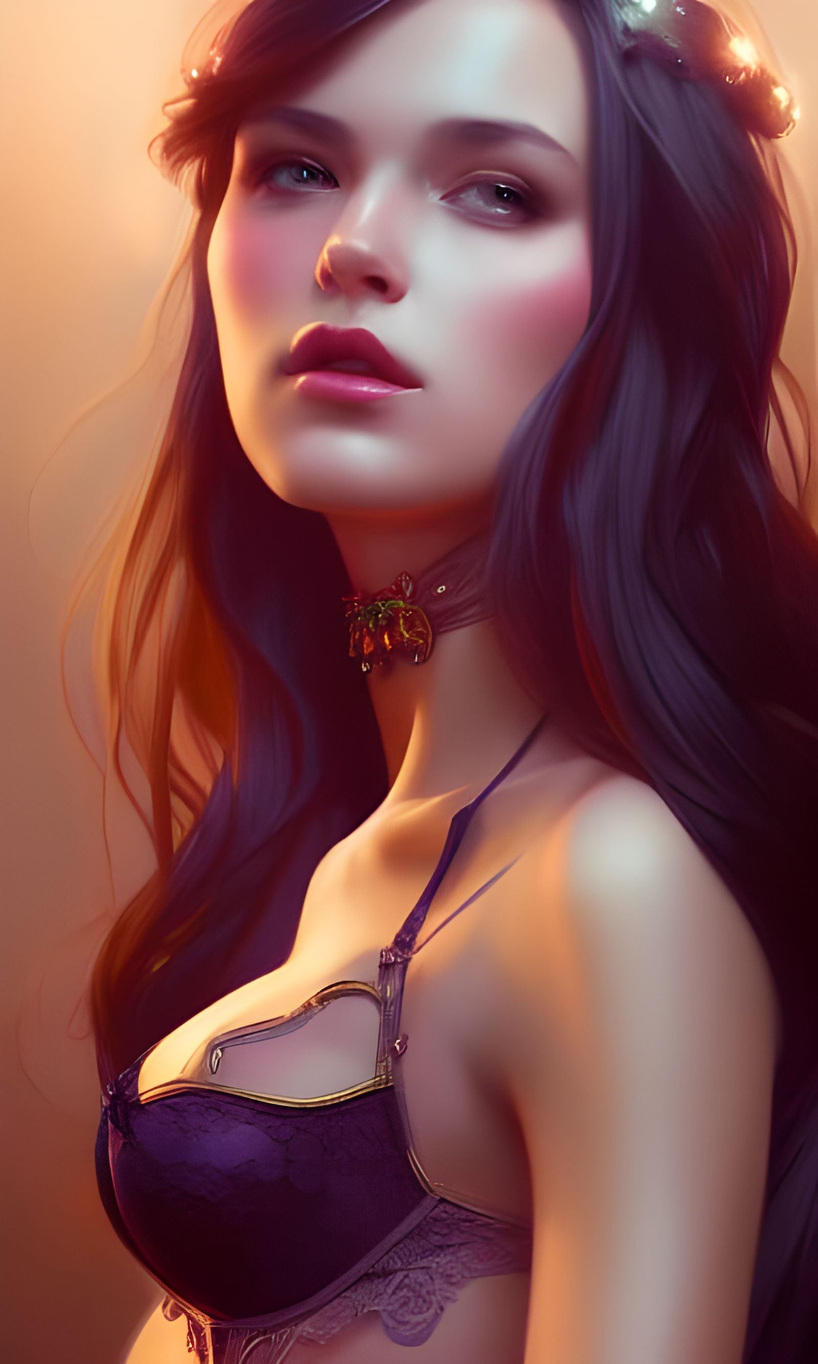 Fantasy Queen Portrait in Hyperdetailed Style