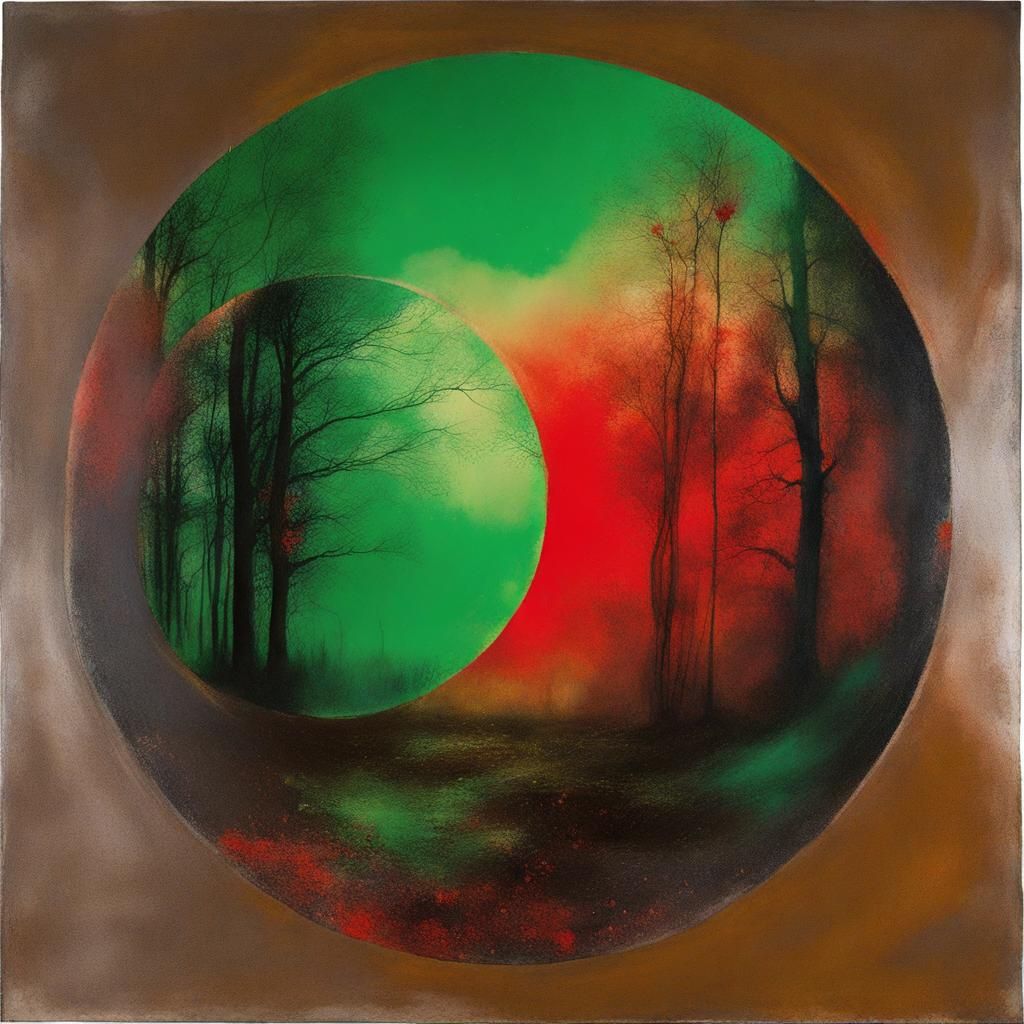 Surreal Portal to Another World in Double Exposure