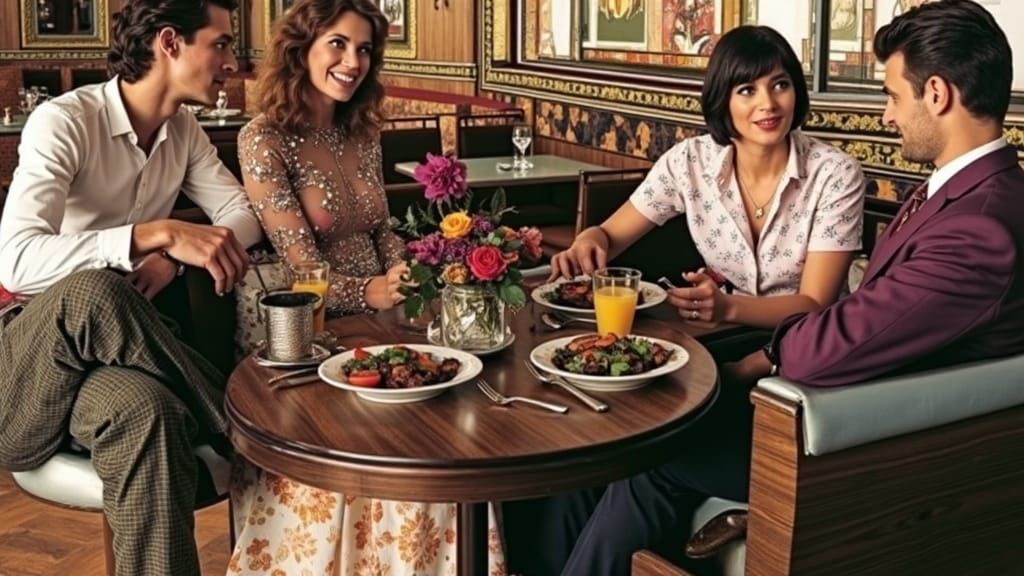 Retro Couples Enjoy a Night Out in Funky 1970s Style