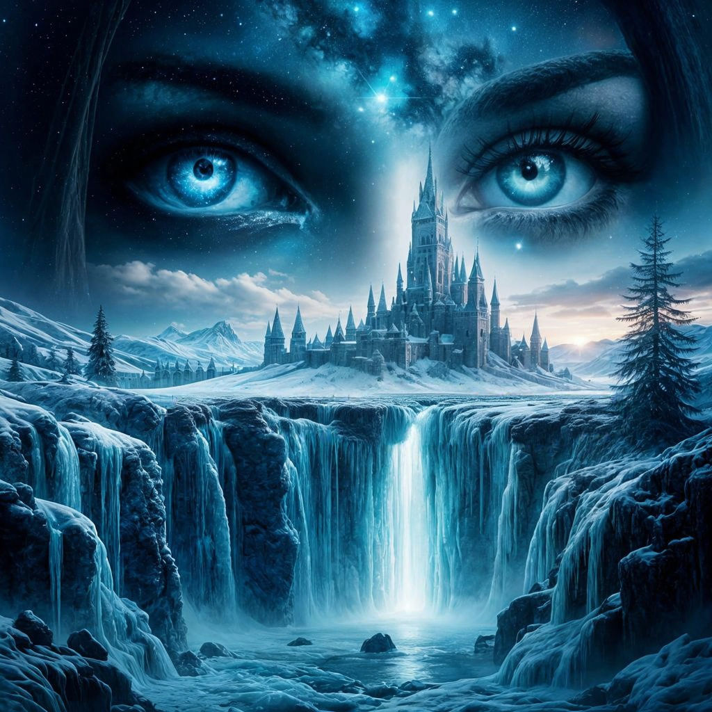 Double Exposure of Ice Queen's Realm