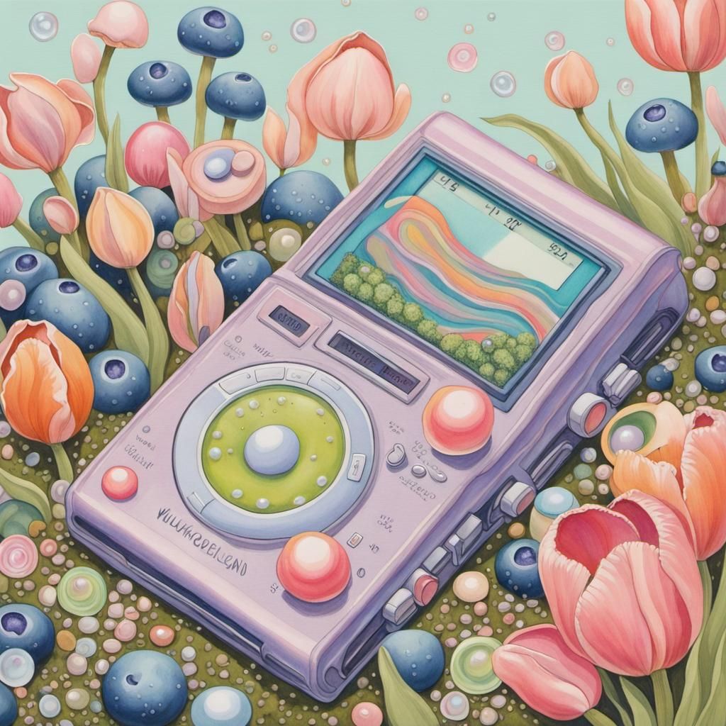 Walkman in a 70s Candyland Wonderland