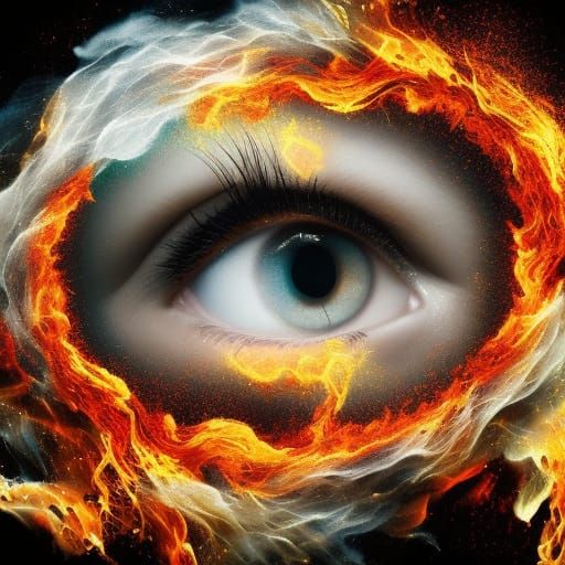 Water and Fire Hands in Dramatic Digital Art