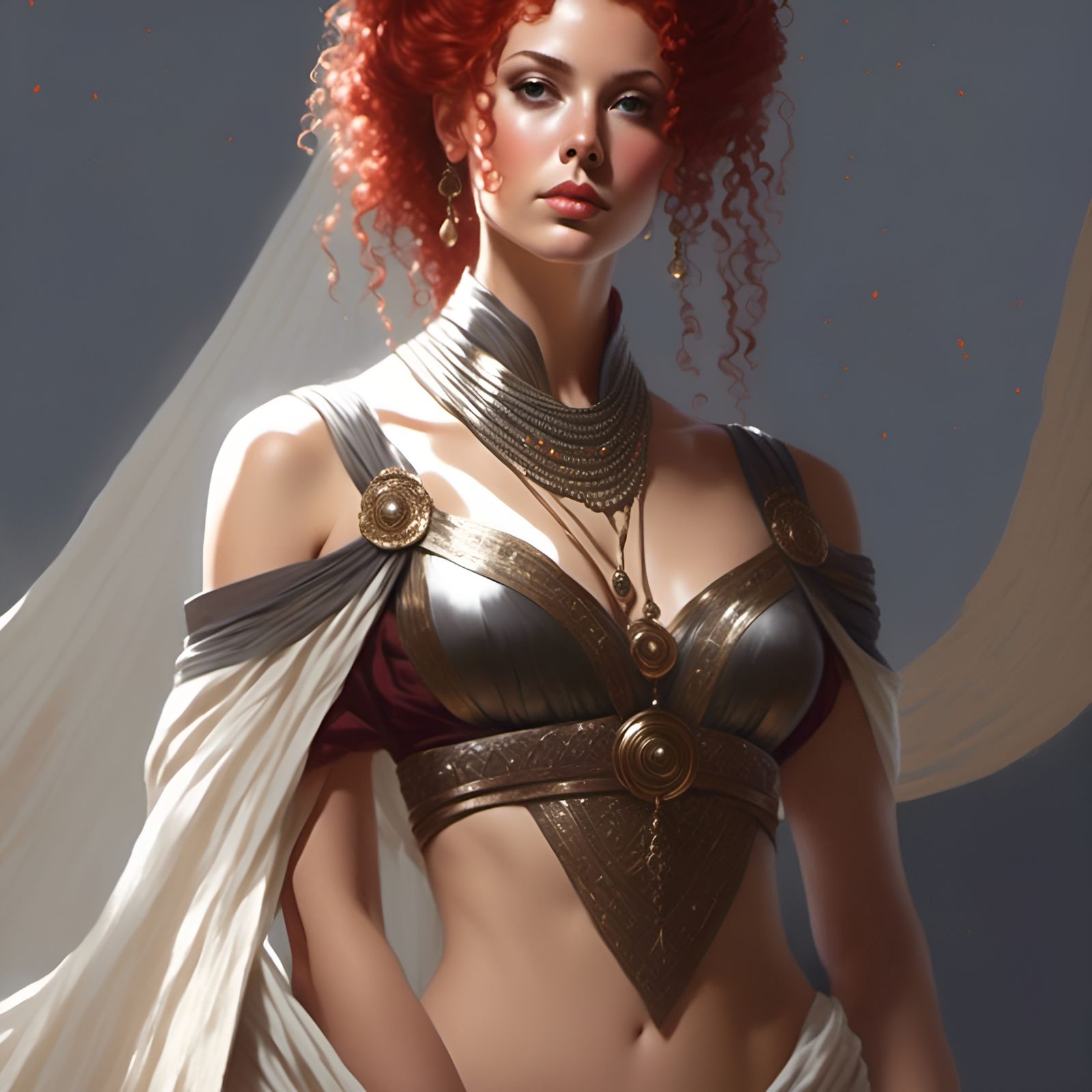 Jedi Lady Portrait with Red Hair