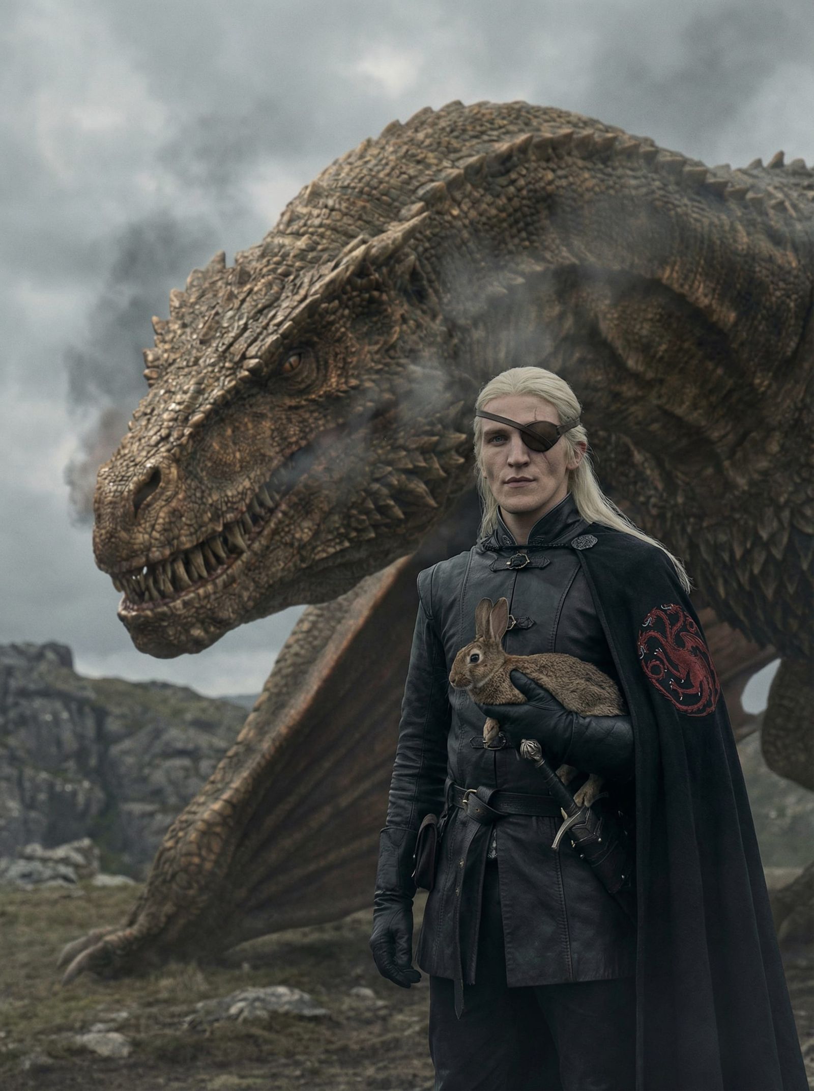 Aemond Targaryen and Dragon Vhagar Portrait