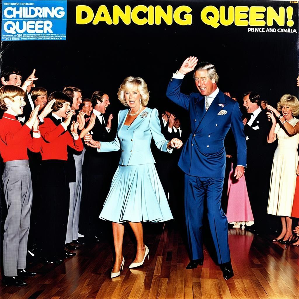 Prince Charles and Camilla Dancing Queen Album Cover