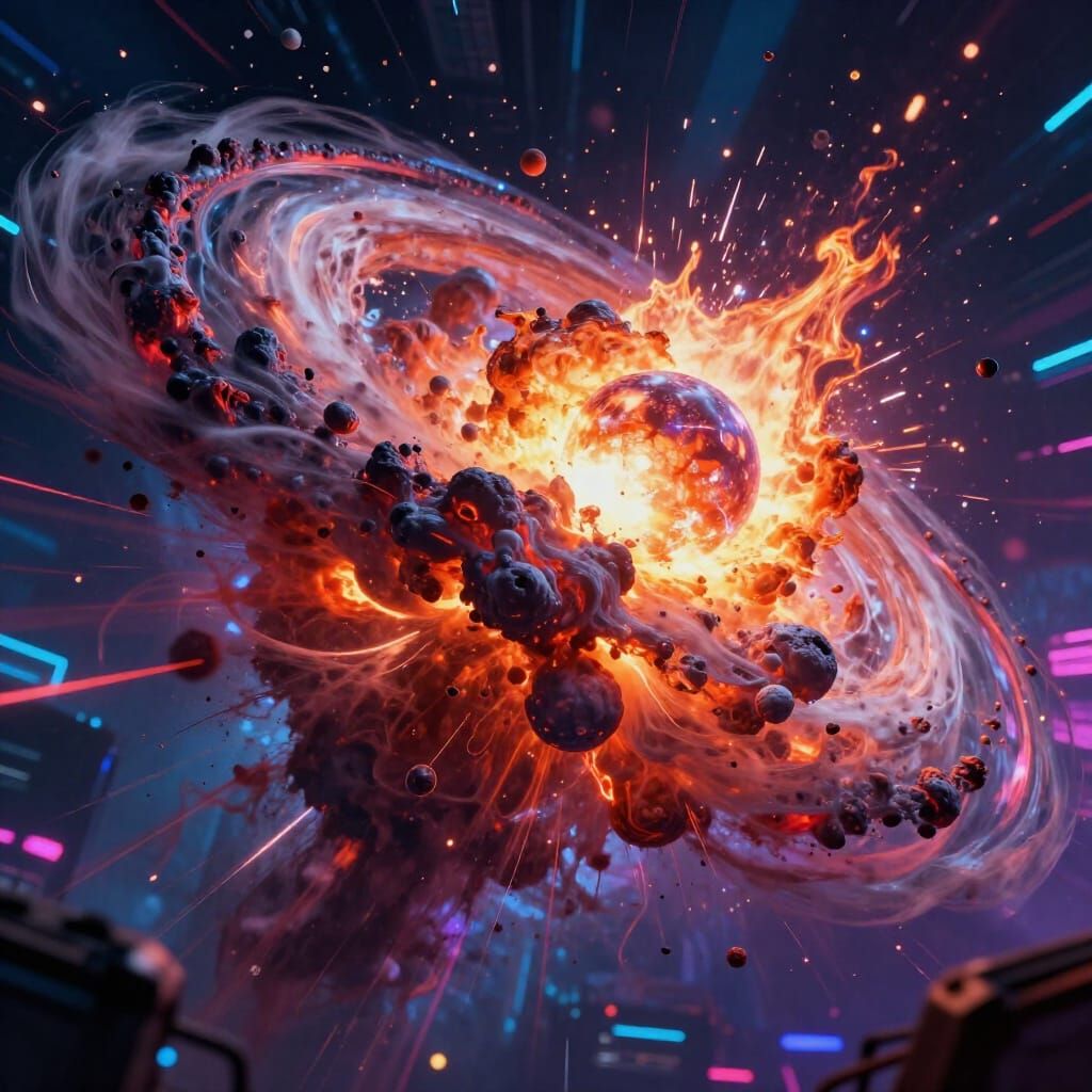 Stellar Collapse Unleashes Chaotic Energy Explosion