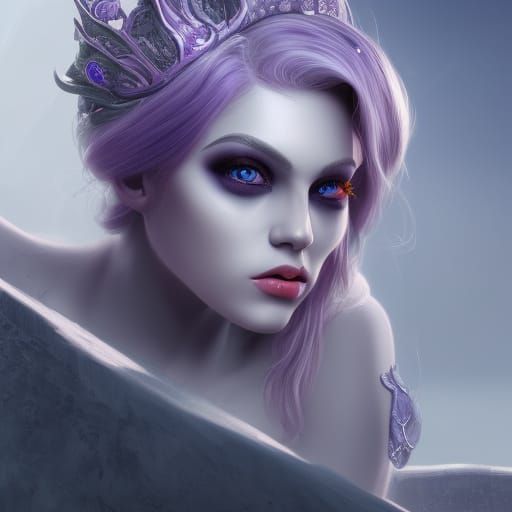 Fantastical Portrait of a Blonde Woman