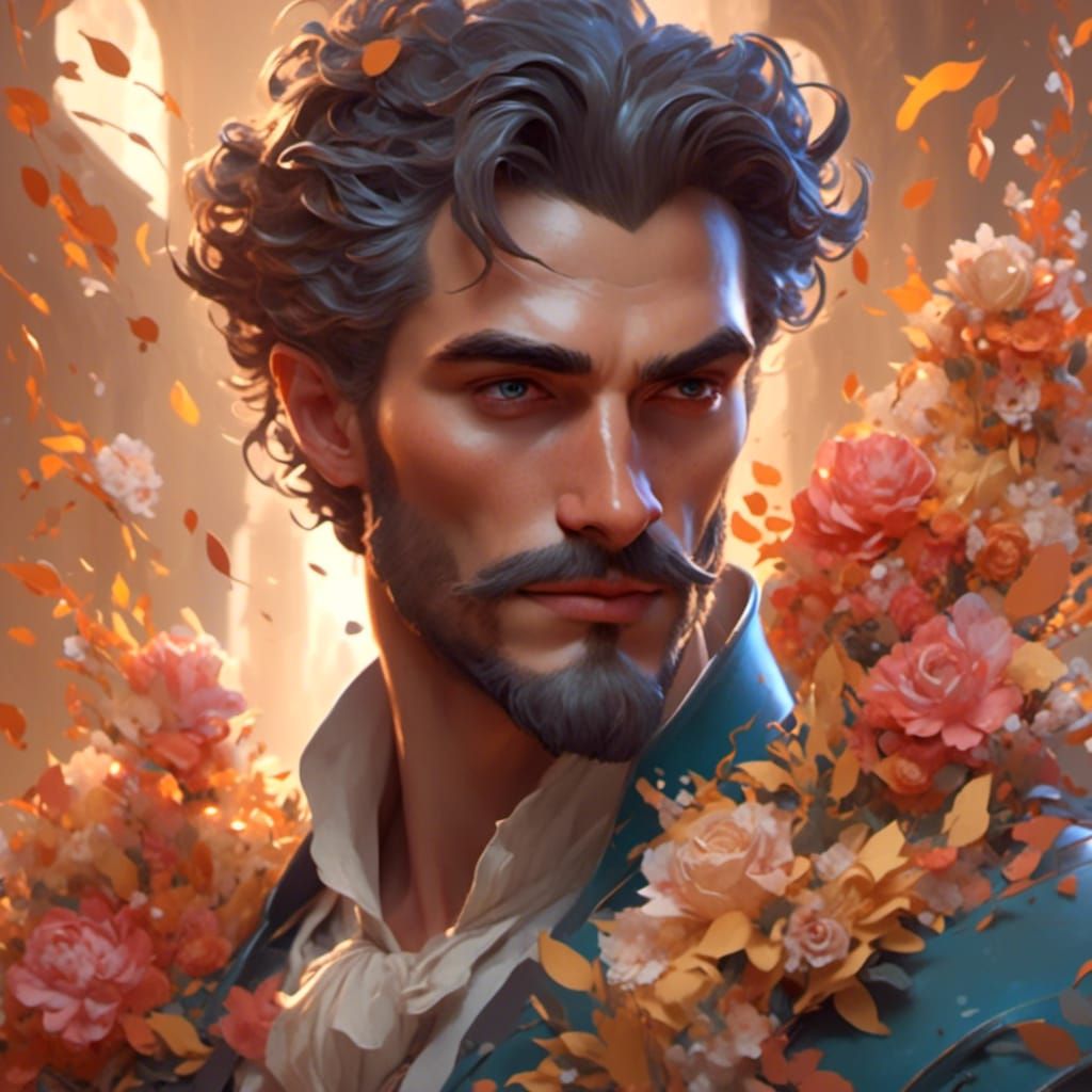 Pasta Man Portrait in Dynamic Lighting