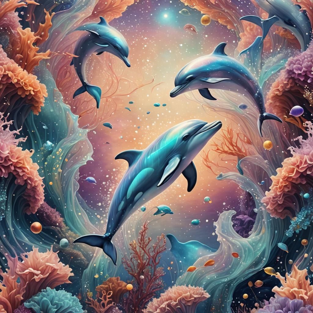 Holographic Dolphin Leaping from Cosmic Sea