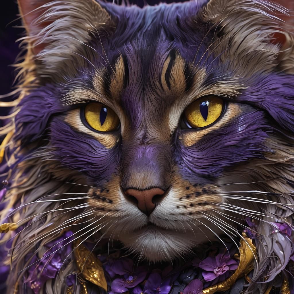 Cat Consuming Earth: Dark Fantasy Concept Art