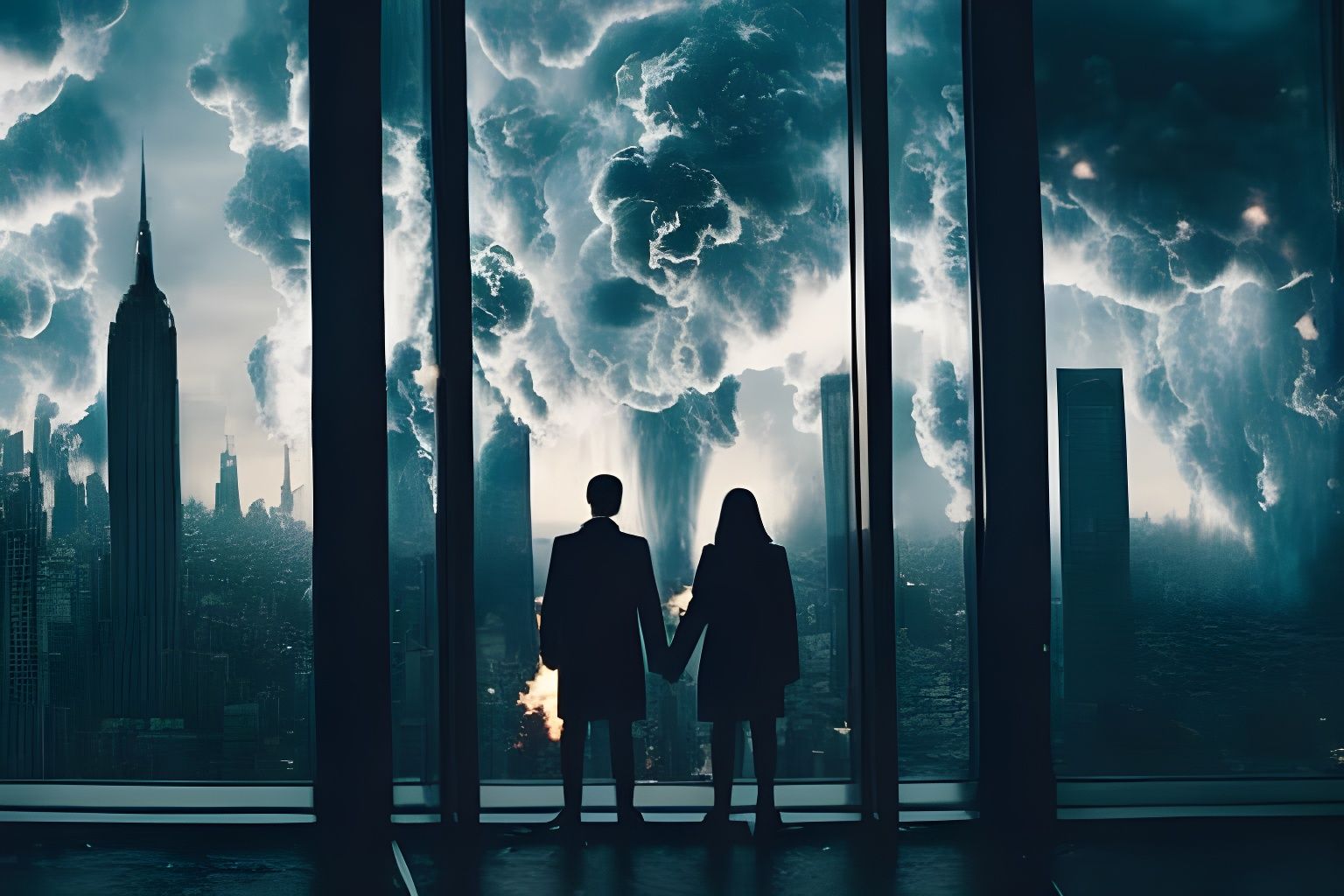 Exploding Skyscrapers: Dramatic Cinematic Digital Art