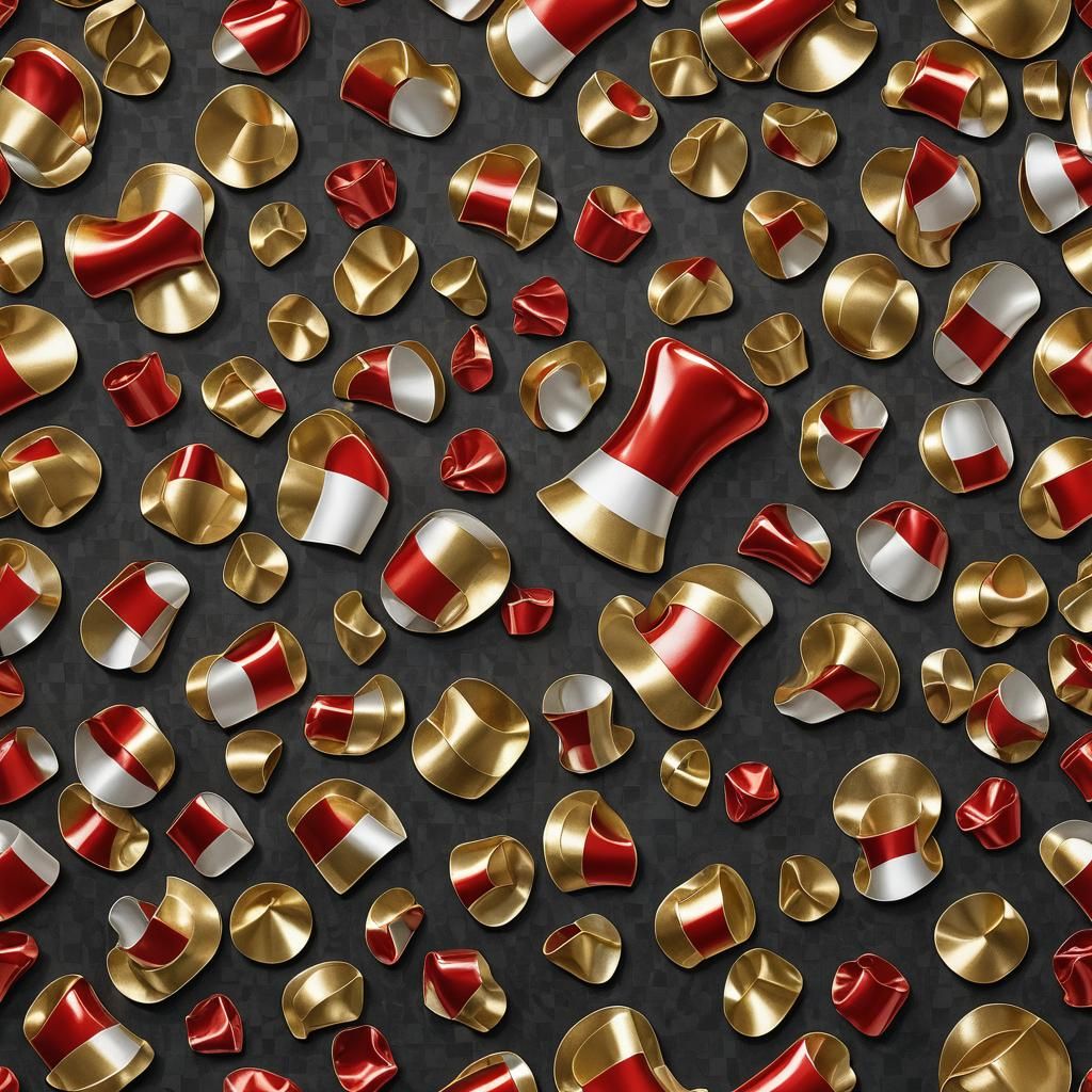 Shiny 3D Number Seven with Chef's Hat