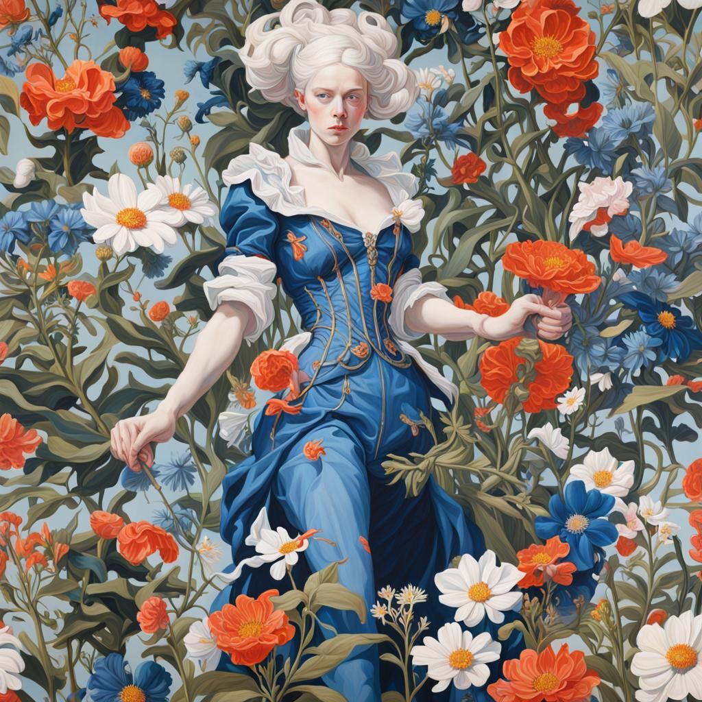 Wildflowers in Maximalist 18th Century Style