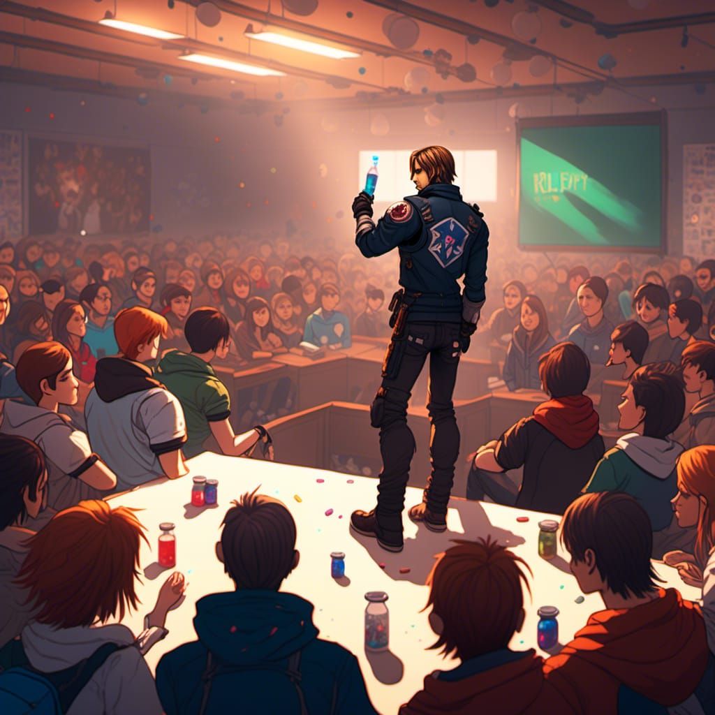 Hyperreal Leon Kennedy Lectures on Drug Relapse