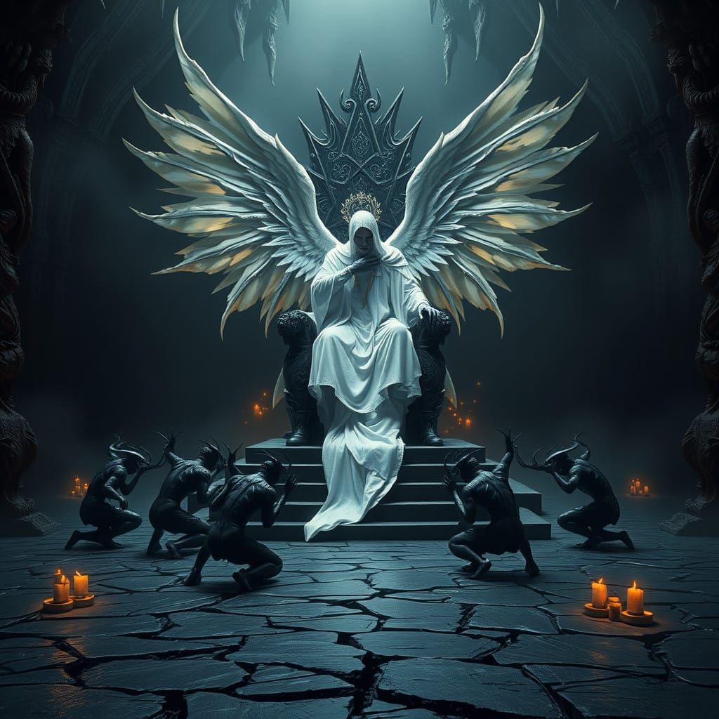 Archangel Ruler of Hell in Dark, Ominous Majesty