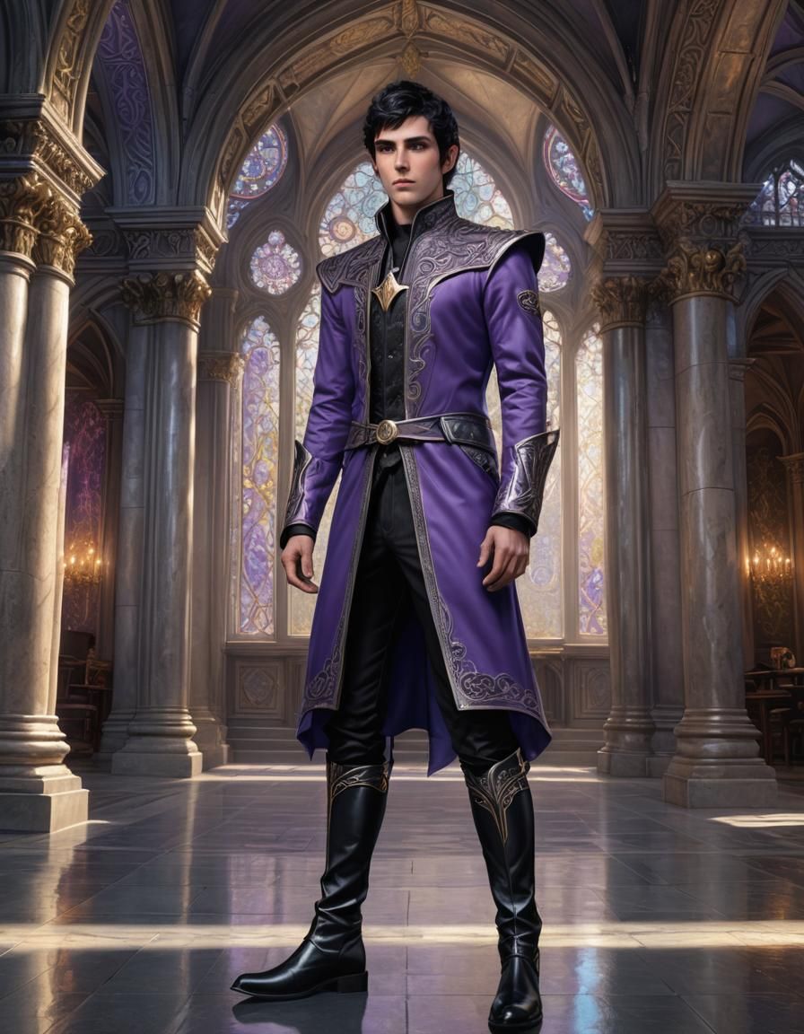 Futuristic High Elf Royalty in Cyberpunk Style