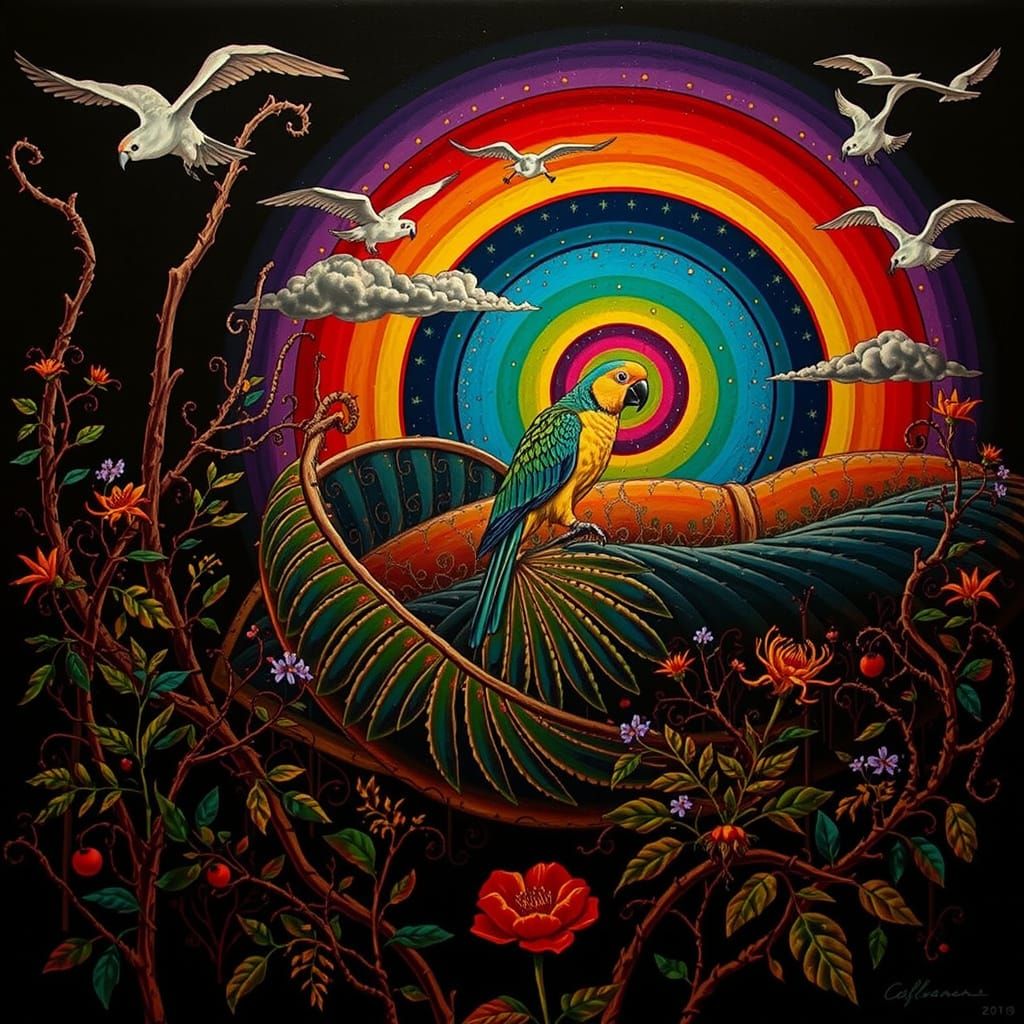 Chimaera of Life and Death in Photorealistic Style