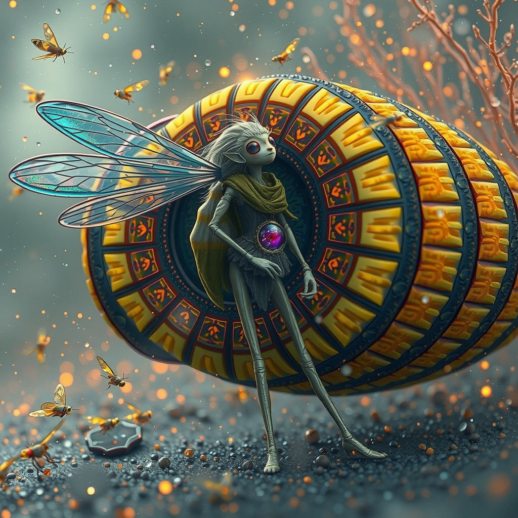 Firefly in Enchanted Snowglobe Scene