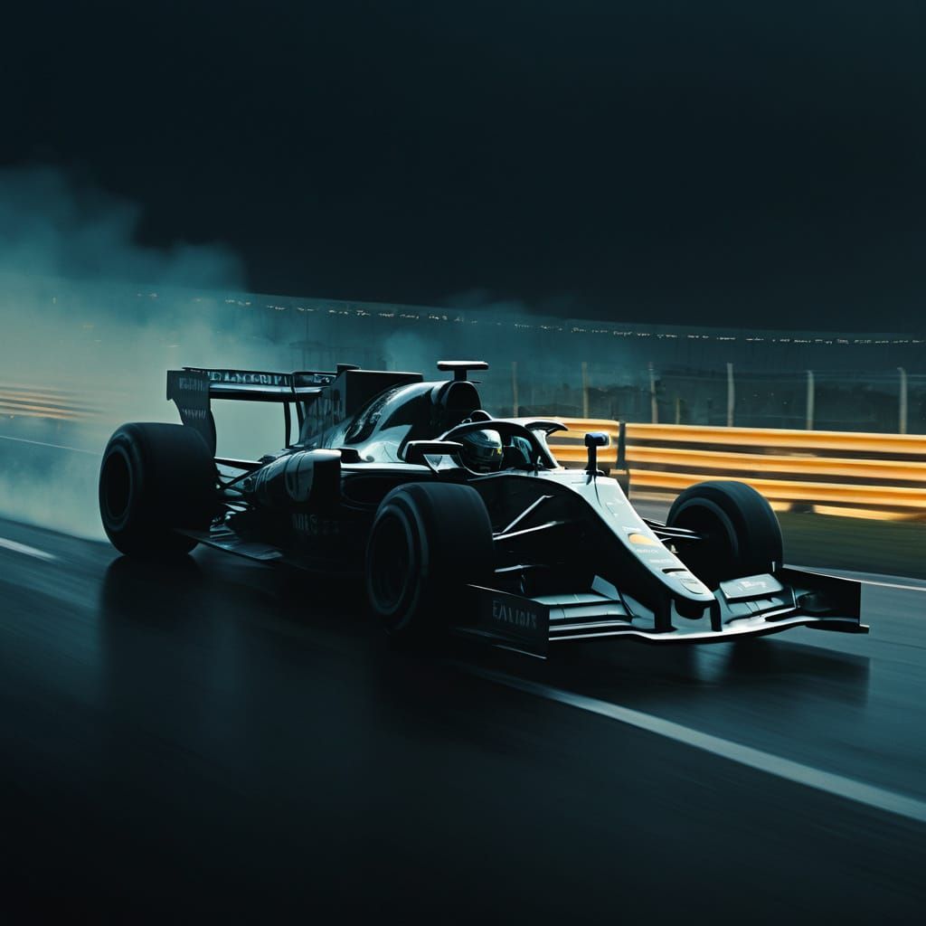 Formula 1 Cars Speeding on a Sun-Drenched Track in Cinematic...