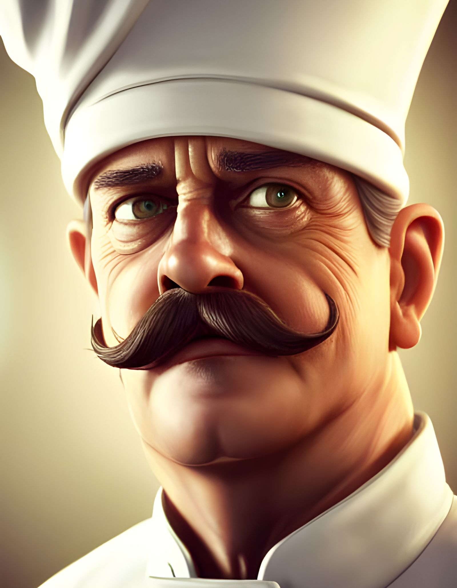 Chef Portrait in 3D Game Cinematic Style