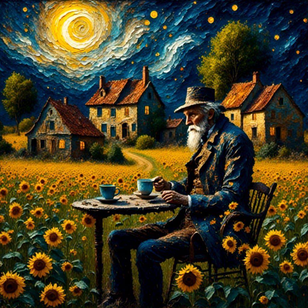 Tardis in Italy: Van Gogh Impasto Painting